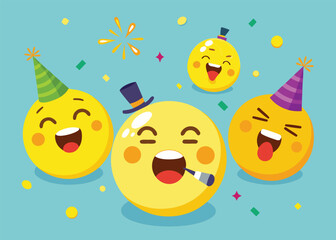 Emoji party celebration