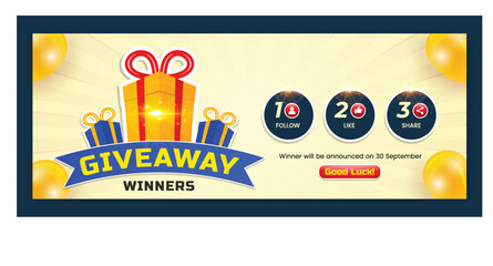 Exciting giveaway with prizes and balloons