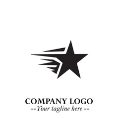 Minimalist Star Logo Symbol in Black on White Background &ndash; Modern Vector Shape for Branding & Design