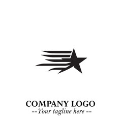 Minimalist Star Logo Symbol in Black on White Background &ndash; Modern Vector Shape for Branding & Design