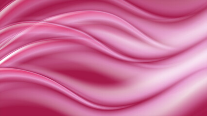 Abstract pink red smooth blurred waves elegant background