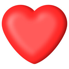 red heart isolated 