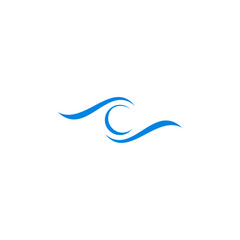 Fototapeta premium Abstract Letter C Wave or Letter C and coast logo concept vector icon