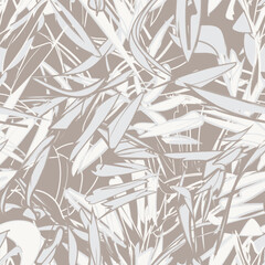 Fototapeta premium Neutral Colour Leaf Seamless Pattern Design