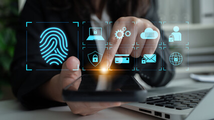 System for safeguarding digital identity using fingerprint authentication, encryption, and secure access protocols across cloud, device, and personal data environments Latch