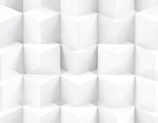White cube pattern with shadows creating a geometric abstract