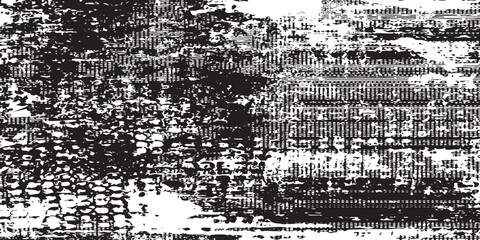 Intense Digital Noise Glitch Texture Overlay with Horizontal Scanlines and Smears