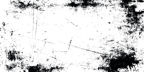 Abstract various black particles and scratched Distressed dusty overlay grunge texture featuring rugged worn surfaces with deep atmospheric details creating bold artistic impact.