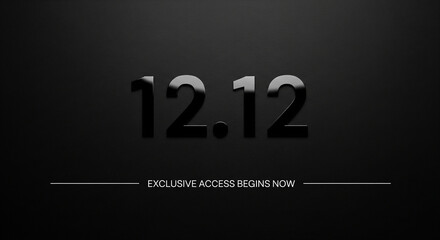 Sleek promotional background with a digital date display. This modern, dark-themed banner announces the start of an exclusive access event or major online sale