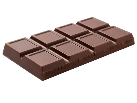 Delicious milk chocolate bar with segmented pieces on black background