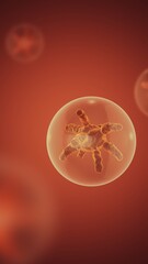 Microscopic View of Organized Components Inside Living Cells