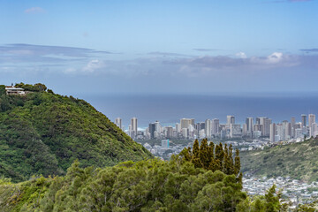 Mauʻumae Ridge Trail (Puʻu Lanipō), Honolulu, Oahu, Hawaii. Koʻolau Range(windward shield...