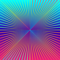 Colorful Radial Burst Abstract Background