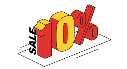 Ten percent sale promotion discount offer marketing retail shop