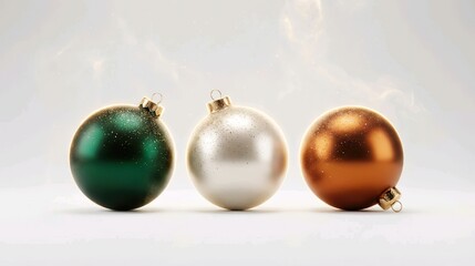 Elegant Christmas ornaments arranged