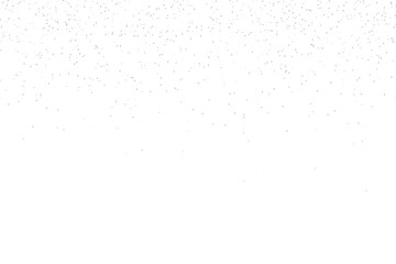 Falling white particles overlay, abstract snow, glitter, dust effect isolated on transparent background