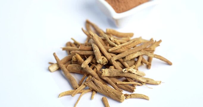 Ashwagandha or Aswaganda OR Indian Ginseng is an Ayurveda medicine in stem and powder form