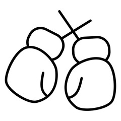 Outline Two Boxing Gloves Icon