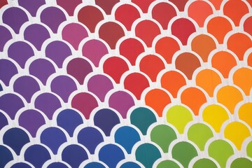 Rainbow Fan Pattern - Vibrant Color Spectrum