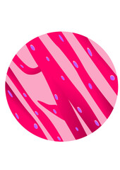 vector illustration of an abstract background with pink ribbon