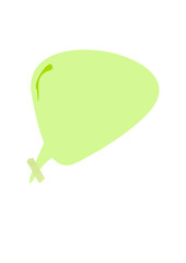 speech bubble with green background