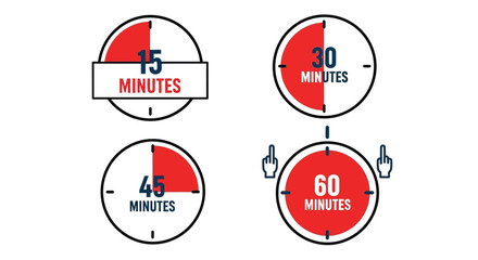 Timers minutes countdown illustration vector time management