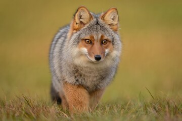 Intense Portrait of a Tibetan Fox in a Natural Habitat