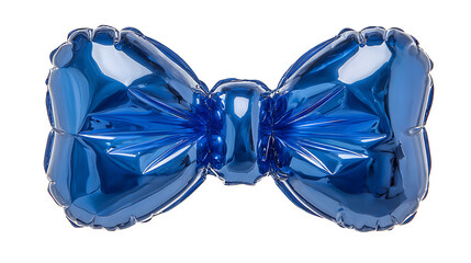 blue crystal bow  isolated on white background