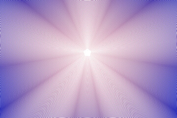 Fototapeta premium Abstract radial star pattern with vibrant blue and red gradient concentric circles digital artwork isolated on transparent background