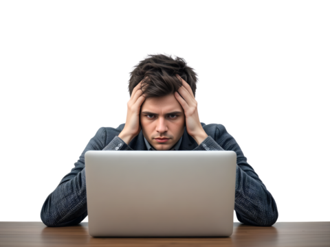 Gen Z Working Burnout Teamwork Activities isolated on a transparent background Hardwork Reports Financial 