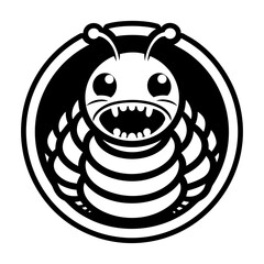 Glyph Style Caterpillar Insect Icons
