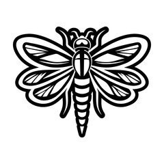  Glyph Style Dragonfly Logos 
