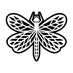  Glyph Style Dragonfly Logos 
