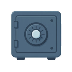 Security Safe Box Icon Flat Vector Illustration.