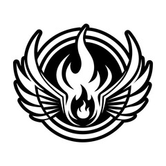 Glyph Style Fire Logos