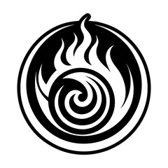 Glyph Style Fire Logos