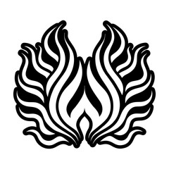 Obraz premium Glyph Style Fire Logos