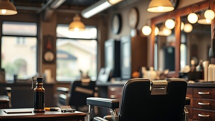razor. An inviting barber shop interior with vintage tools, reflecting a classic grooming atmosphere. lifestyle magazines.