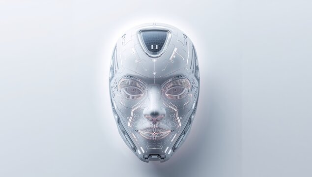 Mechanical Visage, A Study in Light and Form, Exploring Future Aesthetics. - Powered by Adobe
