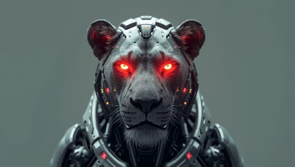 Mechanical Predator Gaze. A Study in Contrast and Robotic Feline Hybridity.