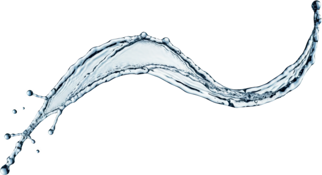 A Dynamic Translucent Water Splash Captured Mid Air With Delicate Droplets And Glistening Surface Texture Against A Stark Transparent Background Ready To Isolate Transparent Background