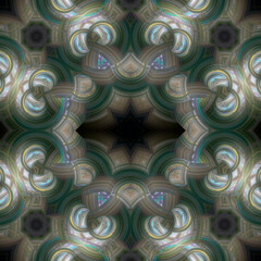 A seamless kaleidoscope with vibrant colors. Symmetrical mandala-style design.
