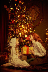 Naklejka premium Mother Daughter Christmas