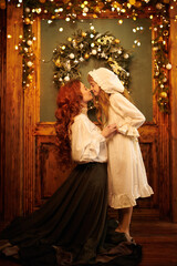 Naklejka premium Holiday Kiss Moment