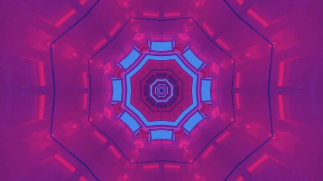 A colorful tunnel with vivid lights rotates and flows seamlessly, providing a captivating visual display that captures attention and enhances ambiance. Perfect for screensaver use.