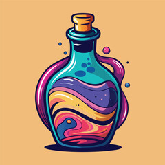 Magical Potion Bottle with Cork