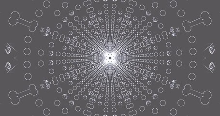 This seamless tunnel video loops continuously, featuring a captivating design of shapes and patterns that draw the viewer into a unique visual journey. The motion creates an engaging ambiance.