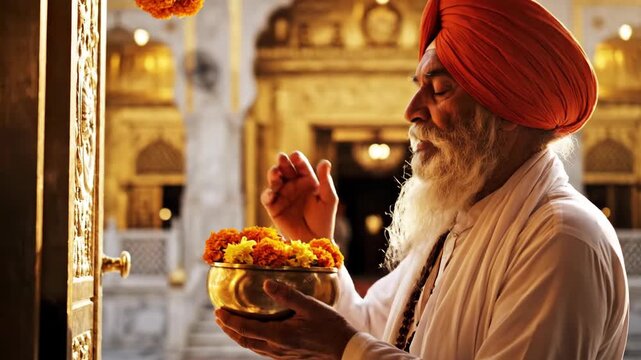 Sikh Enlightenment Jayanti Guru Teg Bahadur Martyrdom Celebrated with Traditional Rituals and Devotional Offerings