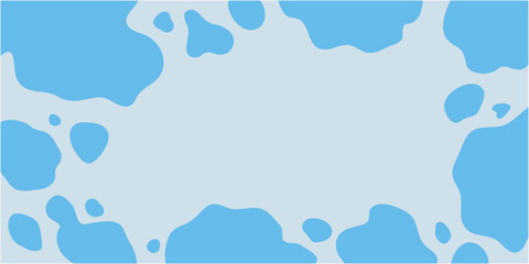 水色の牛柄フレーム