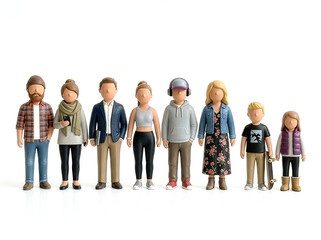 Eine Gruppe von Personen aus dem Jahrzehnt der 2010er